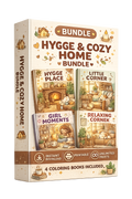 🏡 Hygge & Cozy Home Bundle – Cute & Comfy Printable Coloring Pages