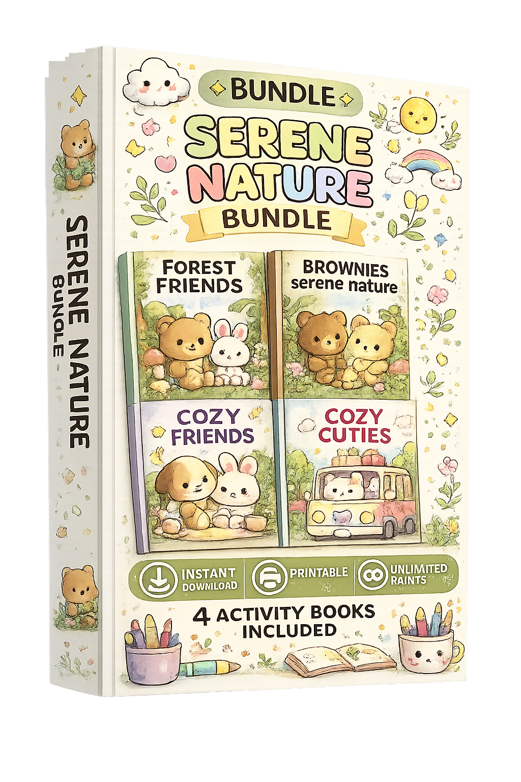 🐻 Animal Friends Bundle – Adorable Printable Coloring Collection