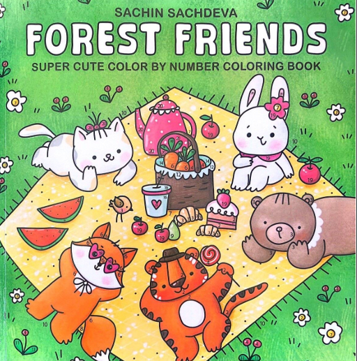 Forest Friends – Color by Number Coloring Book